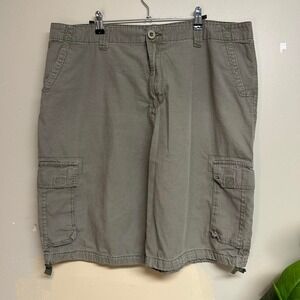 Burnside Mens Khaki Utility Cargo Skater Baggy Shorts Size 38 Y2K Retro